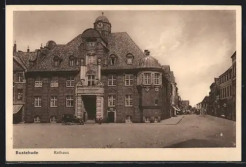 AK Buxtehude, Rathaus mit KFZ