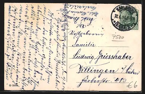 AK Karlsruhe, Hoftheater, Aussenansicht