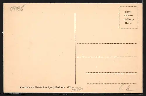 AK Scharfenstein i. Erzgeb., Ortspartie mit Schloss