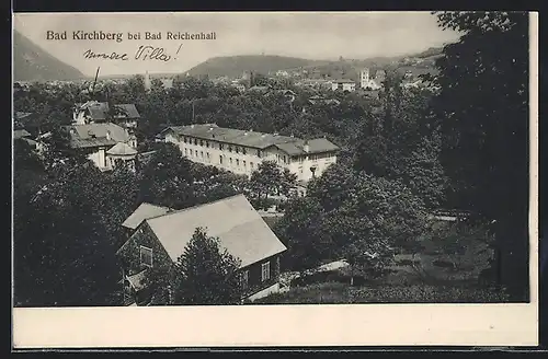 AK Bad Kirchberg, Ortsansicht aus der Vogelschau