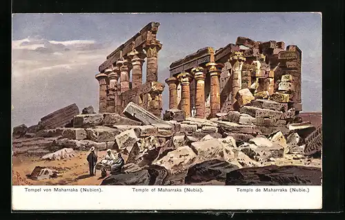 Künstler-AK Friedrich Perlberg: Temple of Maharraka, Nubie