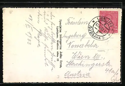 AK Ljubljana, Teilansicht mit Kirche