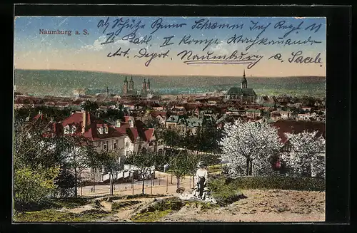 AK Naumburg a. S., Teilansicht mit Kirche