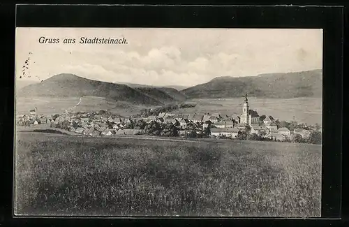 AK Stadtsteinach, Teilansicht mit Kirche