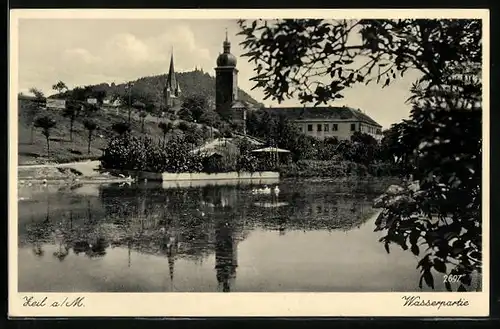 AK Zeil, Wasserpartie, Blick über das Wasser