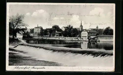 AK Schweinfurt, Stadtpartie am Mainufer