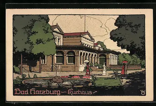 Steindruck-AK Bad Harzburg, Kurhaus