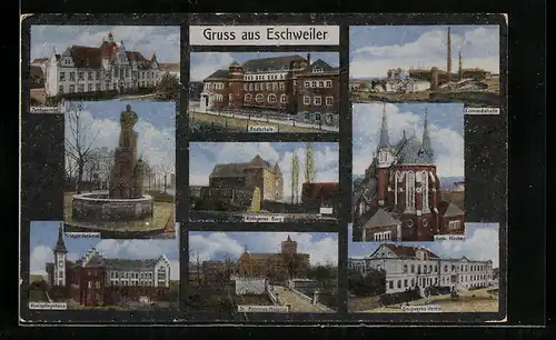 AK Eschweiler, Concordiahütte, Realschule, Bergwerks-Verein