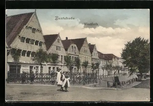 AK Buxtehude, Westfleth mit Geschäften