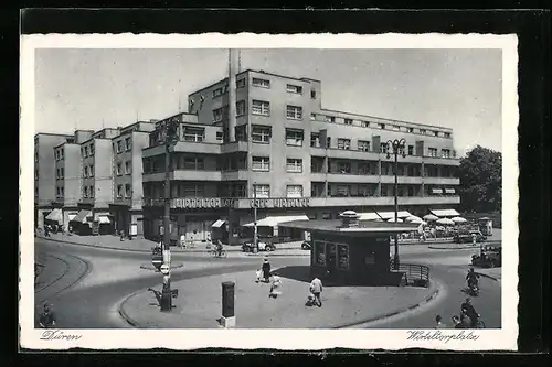 AK Düren, Wirteltorplatz mit Café Wirteltor