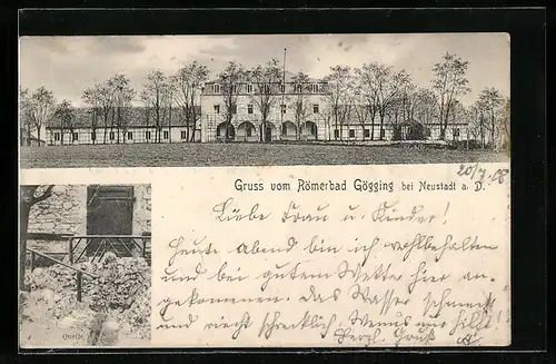 AK Gögging bei Neustadt a. D., Römerbad, Quelle