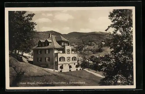 AK Ottenhöfen i. Schwarzwald, Hotel Wagen Nebenhaus von K. A. Weber