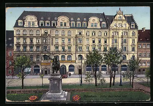 AK München, Promenadeplatz, Hotel Bayrischer Hof