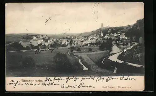 AK Altmannstein, Teilansicht mit Strassenpartie