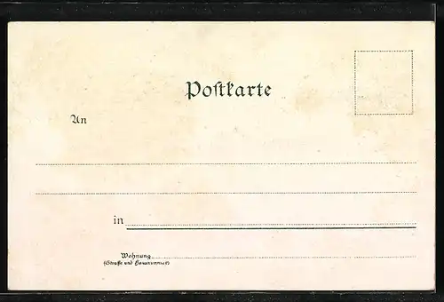 Lithographie Zittau, Teilansicht mit Bergen