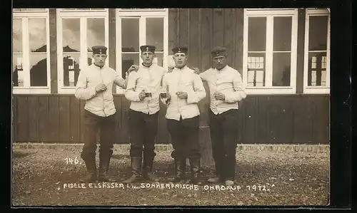 Foto-AK Ohrdruf, Fidele Elsässer vor Gasthaus 1912