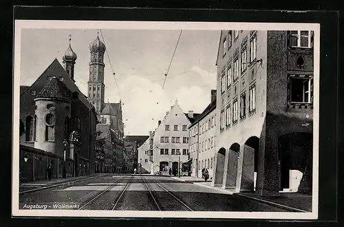 AK Augsburg, Strassenpartie Wollmarkt