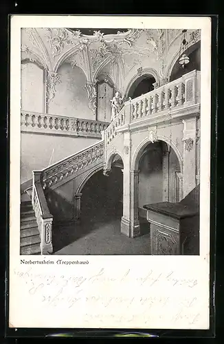 AK Würzburg, St. Norbertusheim, Treppenhaus