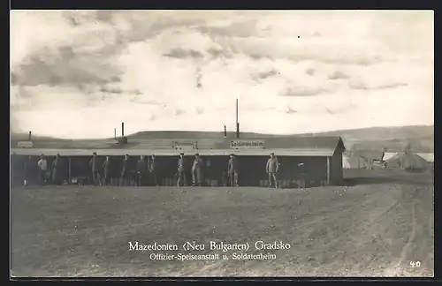AK Gradsko, Offizier-Speiseanstalt und Soldatenheim
