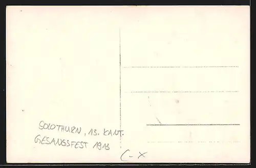 AK Solothurn, 13. Kant. Gesangsfest 1913