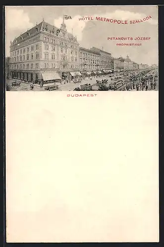 AK Budapest, Hotel Metropole Szalloda, Petanovits Jozsef