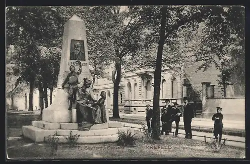 AK Krefeld, F. Seyffardt-Denkmal