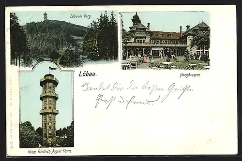 AK Löbau, Gasthaus Honigbrunnen, Löbauer Berg