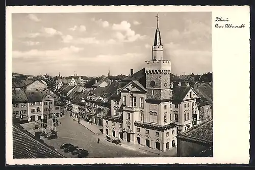 AK Löbau i. Sa., Altmarkt mit Rathaus