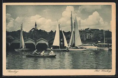 AK Starnberg, Bootspartie auf dem See