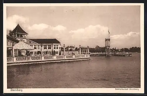 AK Starnberg, Blick zum Seerestaurant Starnberg