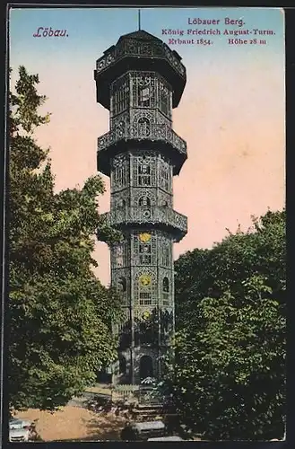 AK Löbau, Löbauer Berg, König Friedrich August Turm