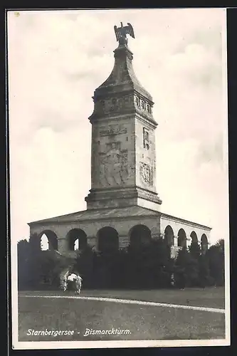 AK Starnberg /Starnberger See, Der Bismarckturm