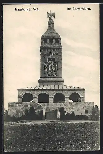 AK Assenhausen am Starnberger See, Der Bismarckturm