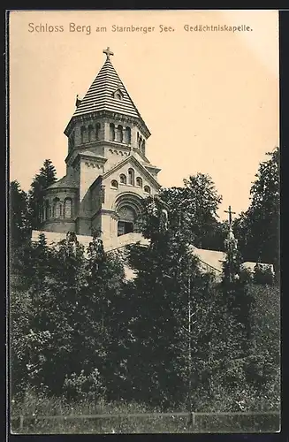 AK Berg /Starnberger See, Schloss Berg, Gedächtniskapelle