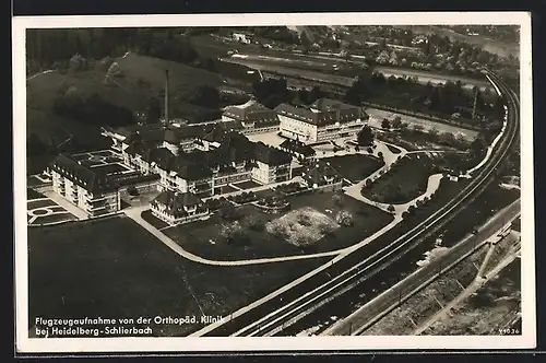 AK Heidelberg-Schlierbach, Orthopäd. Klinik vom Flugzeug aus