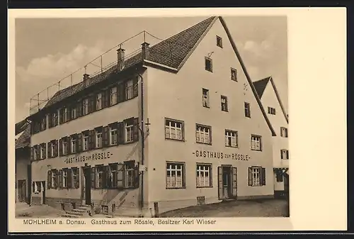 AK Mühlheim a. Donau, Gasthaus Zum Rössle von Karl Wieser