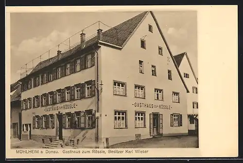 AK Mühlheim a. Donau, Gasthaus Zum Rössle von Karl Wieser