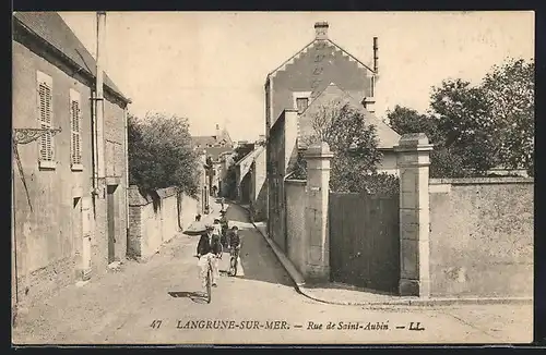 AK Langrune-sur-Mer, Rue de Saint-Aubin