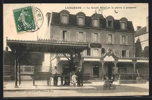 AK Langrune, le Grand Hotel et la pierre a poissons
