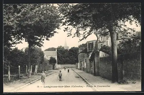 AK Langrune-sur-Mer, La Route de Courseulles