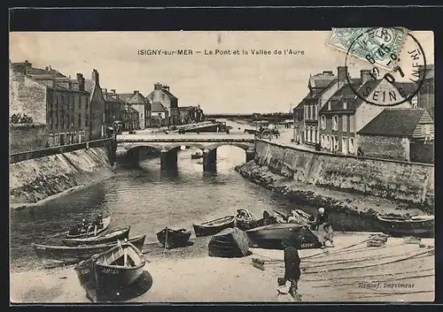 AK Isigny-sur-Mer, Le Pont et la Vallée de l`Aure