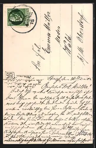 Künstler-AK Catharina Klein: Zwei blühende Rosen