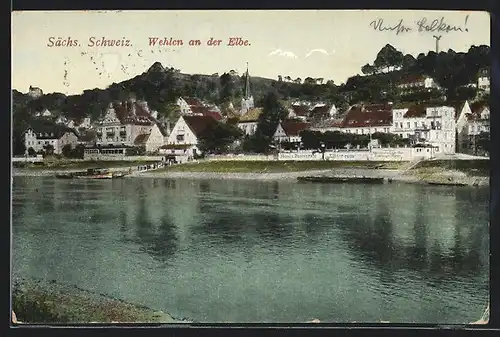 AK Wehlen a. d. Elbe, Hotel Restaurant Elbterrasse