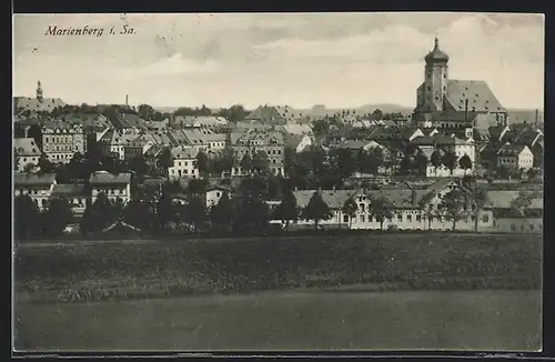 AK Marienberg i. Sa., Ortsansicht bei Tag