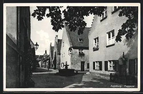 AK Augsburg, Strasse in der Fuggerei