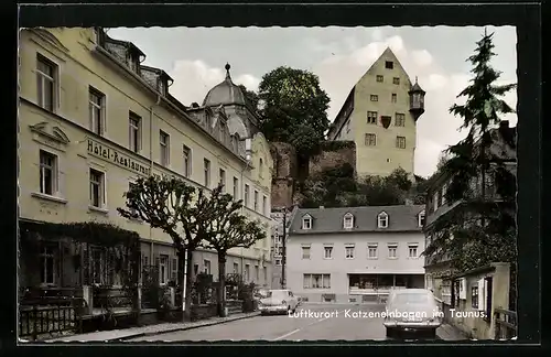 AK Katzenelnbogen /Ts., Strassenpartie mit Hotel