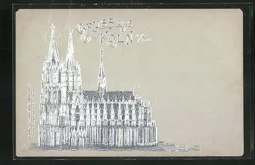 Präge-AK Köln, Motiv vom Dom