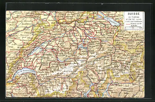 AK Landkarte der Schweiz