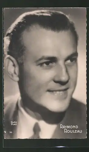 AK Schauspieler Raymond Rouleau mit zurück gekämmten Haaren