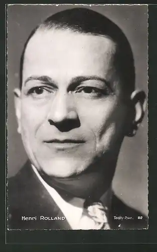 AK Schauspieler Henri Rolland in Nahaufnahme